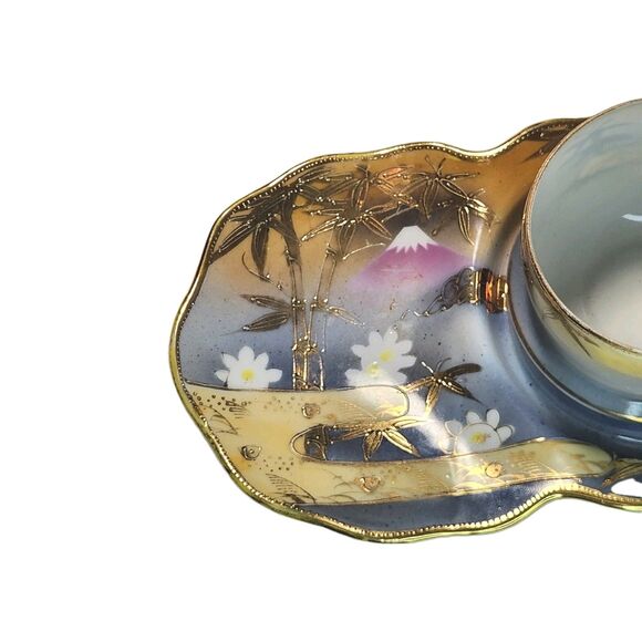 Vintage Shofu Hand-Painted Tea Set Japanese Porcelain Collectible Traditional - Picture 5 of 13